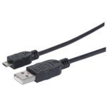 Cable USB Manhattan V2 A-Micro B Pvc 1 Metro Negro 307161