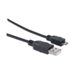 307178 Cable USB A A Micro-B De Alta Velocidad, 1.8M Color Negro.