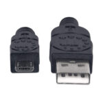 307178 Cable USB A A Micro-B De Alta Velocidad, 1.8M Color Negro.