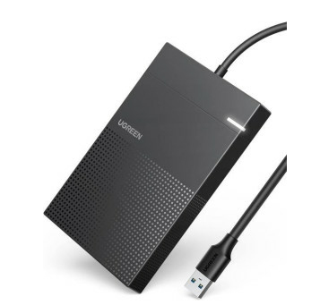 CARCASA DE DISCO DURO 2.5” UGREEN 30719 COMPATIBLE CON SATA I II III, HDD, SSD DE HASTA 6TB, USB 2.0, NEGRO