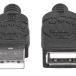 308519 Cable USB-A V2.0 Ext. 0.9M Negro