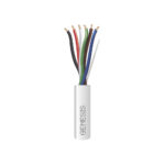 Bobina De Cable De Cobre Genesis 3116-1012 6 X 18 Awg/Para Interior/Para Aplicaciones De Alarmas De Intrusion/Control De Acceso/Automatizacion/Interfonos Y Tv Porteros/305 M/Color Blanco