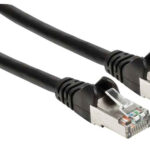 Cable De Red S/Ftp - Cat6A, .3M (1Ft), 100 Cobre, Hasta 10Gb, Contactos 50Micras De Oro, Blindado, Cable Patch Negro Intellinet 313834