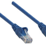 Cable De Red Utp, Cat5E, .5M (1.5Ft), 100% Cobre, Contactos Chapa De Oro, Cable Patch Azul Intellinet 318129