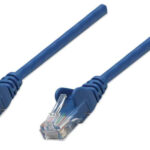 Cable De Red Utp, Cat5E, 1M (3Ft), 100% Cobre, Contactos Chapa De Oro, Cable Patch Azul Intellinet 318938
