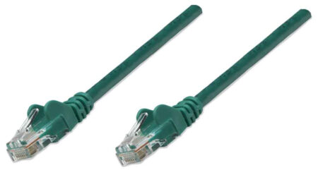 Cable De Red Utp Cat5E RJ45 De 1.0Metros, Intellinet 318945 Color Verde