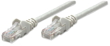 Cable De Red Utp, Cat5E, 7.5M (25Ft), 100% Cobre, Contactos Chapa De Oro, Cable Patch Gris Intellinet 319867