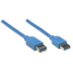 Cable Extension USB 2 Metros Velocidad 3.0 Color Azul