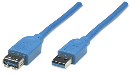 Cable USB V3.2 Ext. Tipo A 3.0M Azul 5 Gbps