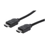 Cable HDMI De Alta Velocidad Con Canal Ethernet Blindado Manhattan 323222 De 3Metros, Negro