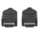 Cable HDMI De Alta Velocidad Con Canal Ethernet Blindado Manhattan 323222 De 3Metros, Negro
