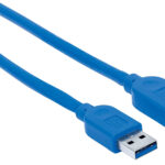 Cable USB V3.2 Ext. Tipo A 1.0M Azul 5Gbps
