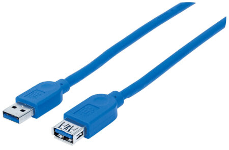 Cable Usb V3.2 Ext. Tipo A 1.0m Azul 5gbps