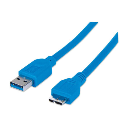 325424 Cable Para Dispositivos Usb Micro-b De Súpervelocidad; Usb 3.2 Gen 1, A Macho/ Superspeed Micro-b Macho, 5 Gbps, 2 M, Azul
