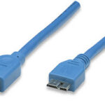 325424 Cable Para Dispositivos USB Micro-B De Súpervelocidad; USB 3.2 Gen 1, A Macho/ Superspeed Micro-B Macho, 5 Gbps, 2 M, Azul