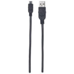 Cable USB De Alta Velocidad Manhattan De USB 2.0 A Macho-Micro USB 2.0 B Macho Negro, 325684