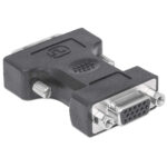 Adaptador Convertidor DVI-I A VGA Hd15 Macho-Hembra