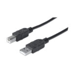 333368 Cable Para Dispositivos USB B De Alta Velocidad. USB 2.0, A Macho/ B Macho, 480 Mbps, 1.8 M, Negro