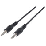 334594 Cable Auxiliar 3.5Mm Macho A Macho Color Negro De 1.8M