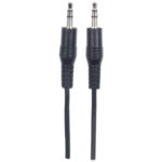 334594 Cable Auxiliar 3.5Mm Macho A Macho Color Negro De 1.8M