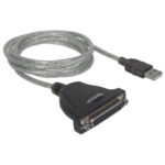 Adaptador USB-A A Db25 F-F 1.8M Alta Velocidad Plata Ieee 12Mbps