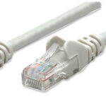 Cable De Red Utp - Cat6, 7.5M (25Ft), 100 Cobre, Contactos Chapa De Oro, Cable Patch Gris Intellinet 336758