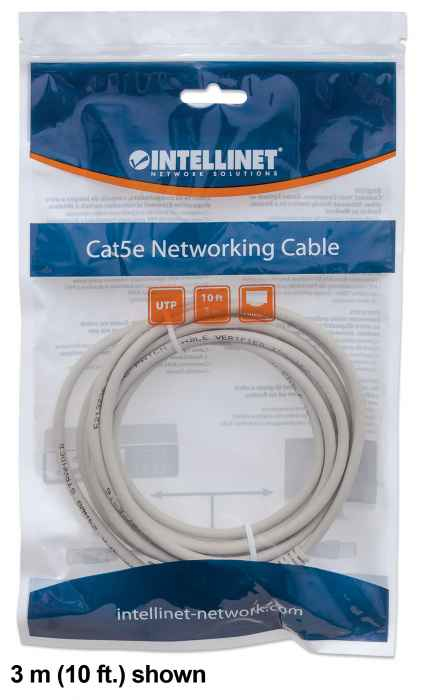 Cable De Red Utp – Cat6, 4.2M (14Ft), 100 Cobre, Contactos Chapa De Oro, Cable Patch Gris Intellinet 336765