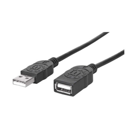 Cable De Extensión Usb2.0 De Alta Velocidad (338653) Manhattan USB 2-0 A Macho / A Hembra, 480 Mbps, 1.8M. Color Negro