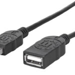 Cable De Extensión Usb2.0 De Alta Velocidad (338653) Manhattan USB 2-0 A Macho / A Hembra, 480 Mbps, 1.8M. Color Negro