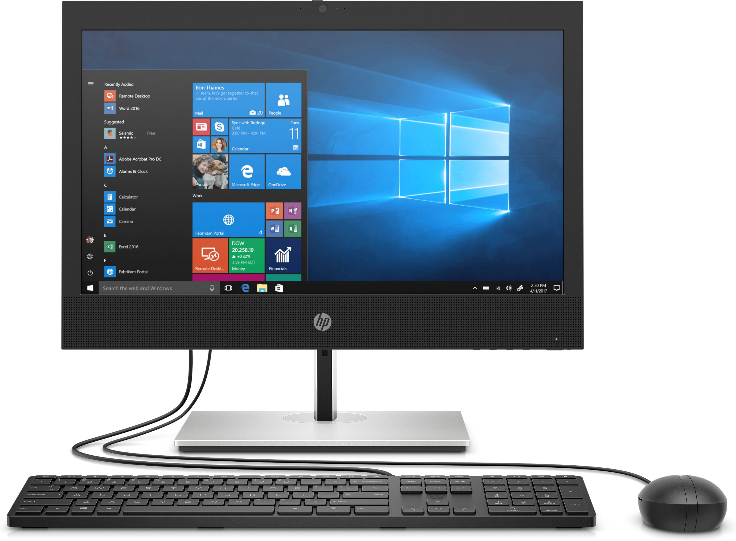HP ProOne 400 G6 Intel® Core™ i7 60.5 cm (23.8″) 1920 x 1080 Pixeles 8 GB DDR4-SDRAM 1 TB Unidad de disco duro PC todo en uno Windows 10 Pro Wi-Fi 6 (802.11ax) Negro, Plata