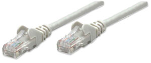 Cable De Red Utp, Cat6, .5m (1.5ft), 100% Cobre, Contactos Chapa De Oro, Cable Patch Gris Intellinet 340427
