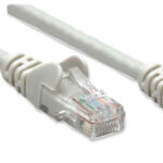 Cable De Red Utp, Cat6, .5M (1.5Ft), 100% Cobre, Contactos Chapa De Oro, Cable Patch Gris Intellinet 340427