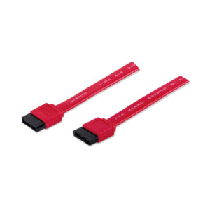 340700 Cable De Datos Sata, 7 Pines Macho A Macho, 50 Cm, Rojo