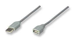 Cable Usb - Extension Manhattan, 4,5 M, Usb A, Usb A, Macho/hembra, Gris