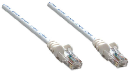 Cable De Red Utp – Cat6, 1M (3Ft), 100 Cobre, Contactos Chapa De Oro, Cable Patch Blanco Intellinet 341943