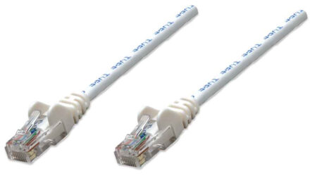Cable De Red Utp – Cat6, 1.5M (5Ft), 100 Cobre, Contactos Chapa De Oro, Cable Patch Blanco Intellinet 341950