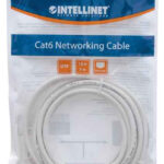Cable De Red Utp - Cat6, 3M (10Ft), 100 Cobre, Contactos Chapa De Oro, Cable Patch Blanco Intellinet 341974