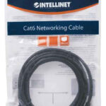 Cable De Red Utp - Cat6, .5M (1.5Ft), 100 Cobre, Contactos Chapa De Oro, Cable Patch Negro Intellinet 342032