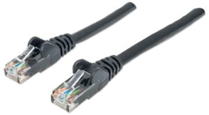 Cable De Red Cat6 Utp Rj45 1.0m Color Negro Forro De Pvc