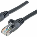 Cable De Red Utp - Cat6, 2M (7Ft), 100 Cobre, Contactos Chapa De Oro, Cable Patch Negro Intellinet 342063