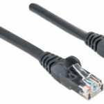 Cable De Red Utp - Cat6, 2M (7Ft), 100 Cobre, Contactos Chapa De Oro, Cable Patch Negro Intellinet 342063