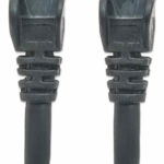 Cable De Red Utp - Cat6, 2M (7Ft), 100 Cobre, Contactos Chapa De Oro, Cable Patch Negro Intellinet 342063