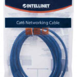 Cable De Red Utp, Cat6, 3M (10Ft), 100% Cobre, Contactos Chapa De Oro, Cable Patch Azul Intellinet 342605