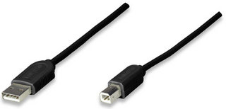 342650 Cable USB Para Impresora USB-A A USB- B Macho-Macho, Negro, 1.8 M,