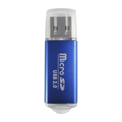Lector MicroSD Brobotix 345673A - 480 Mbit/S, Azul, USB 2.0