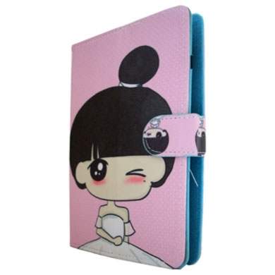 Funda Para Tableta Brobotix 345692 - 7 Pulgadas, Rosa, Vinipiel, Universal