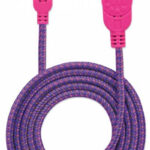 Cable Micro-B USB De 1.8 Metro Manhattan 352741, Color Rosa/Morado, De Alta Velocidad Con Recubrimiento Textil