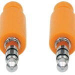 Cable De Audio Estereo 3.5 Mm Macho A Macho Manhattan 352802 Textil Azul/Naranja 1M