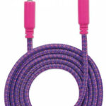 Cable Estereo A Ipod M-M 1.8M Textil Morado/Rosa.