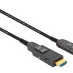 353243 Cable Óptico Activo HDMI Macho A Micro HDMI Macho, De Alta Velocidad Con Conector HDMI Desmontable 20 Mts